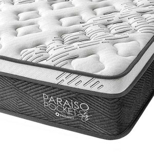 Colchón PARAISO Pocket Star Queen + 2 Almohadas + Protector