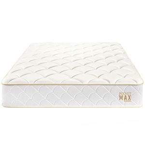Colchón PARAISO Pocket Max Queen + 2 Almohadas + Protector