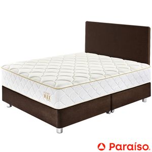 Dormitorio PARAISO Pocket Max Chocolate King + 2 Almohadas + Protector