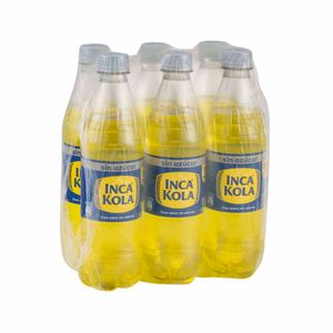 Gaseosa INCA KOLA Sin Azúcar Botella 500ml Paquete 6un