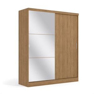 Ropero Viena 2 Puertas Corredizas 2 Cajones + Espejo MDP Maple