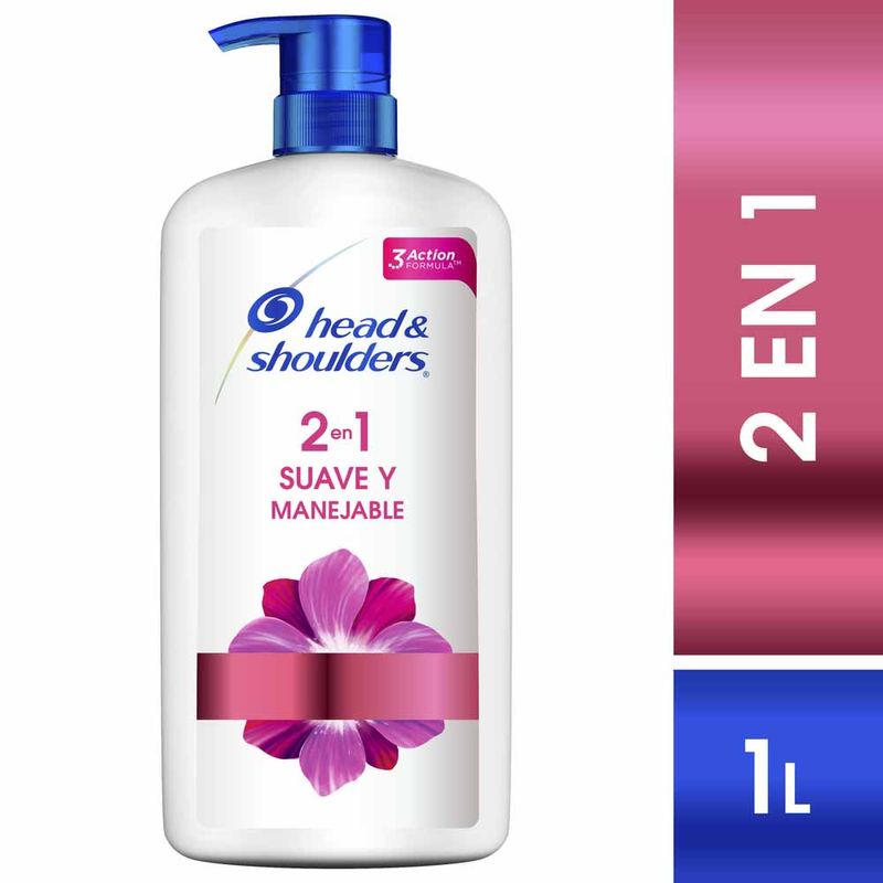Shampoo HEAD & SHOULDERS Suave y Manejable 2 en 1 Frasco 1L Real Plaza