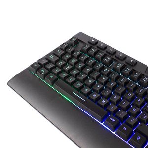 Teclado Halion HA-K655 Barbarian Gamer Retroiluminado