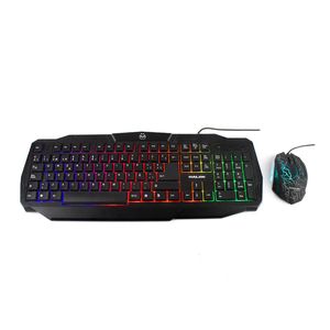 Kit Teclado/Mouse Halion HA-805C Rainbow Gamer Retroiluminado