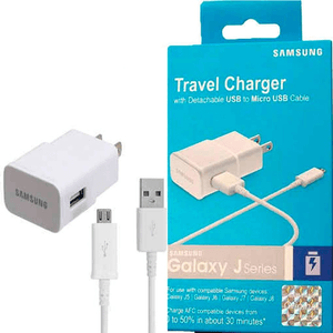 Cargador + Cable para Samsung J3, j5, j7  1.55A Blanco
