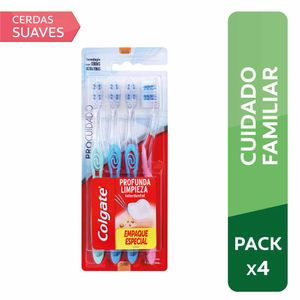 Cepillo Dental COLGATE Pro Cuidado Paquete 4un