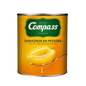 Duraznos en Mitades COMPASS Lata 820g