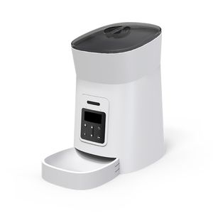Comedero Electrónico Programable de 4L  Adaptador Corriente Blanco