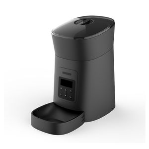 Comedero Electrónico Programable de 4L Adaptador Corriente Negro