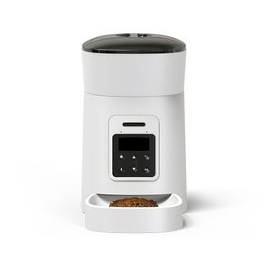 Comedero Electrónico Programable de 4L  Adaptador Corriente Blanco