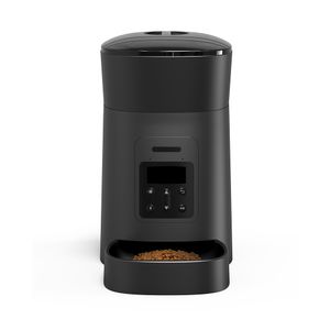 Comedero Electrónico Programable de 4L Adaptador Corriente Negro