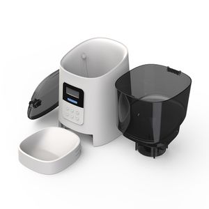 Comedero Electrónico Programable de 6L Adaptador Corriente Blanco