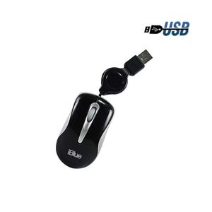 Mini Mouse Optical Iblue Micro Traveler Retráctil XMK-977 Negro