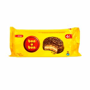 Chocolate BON O BON Alfajor con relleno Paquete 6Un
