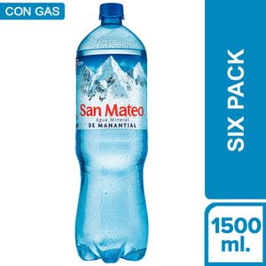 Agua Mineral SAN MATEO Con Gas Botella 1.5L