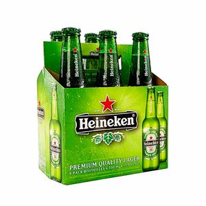 Cerveza HEINEKEN Premium 6 Pack Botella 330ml