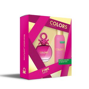 Set Benetton Colors Pink EDT 50 ml + Deo Spray 150 ml