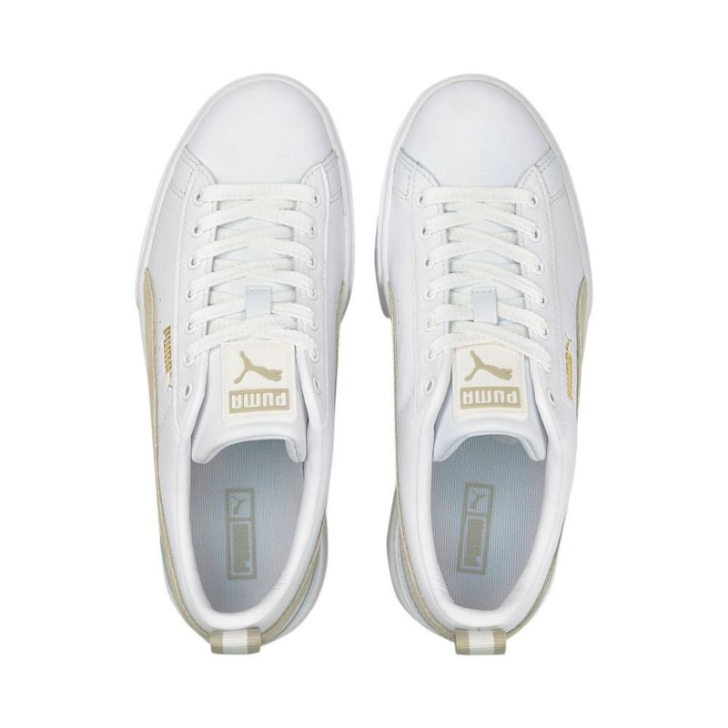 Tenis puma blancos con dorado para mujer hot sale