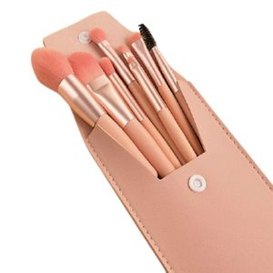 Brochas de Maquillaje KAWAI Set de 8piezas con Estuche