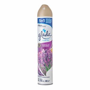 Ambientador en Aerosol GLADE Campos de Lavanda Frasco 400ml