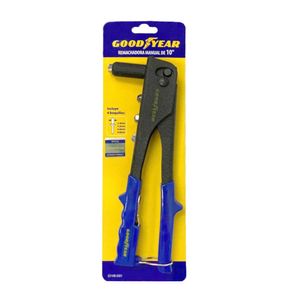 Remachadora Manual Goodyear Aluminio 10" + 4 Boquillas