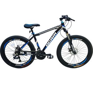 Bicicleta Dcam Aro 26 Aluminio 24 Velocidades Suspensión Freno Disco Negro Azul