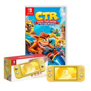 Consola Nintendo Switch Lite Amarillo + Crash Team Racing