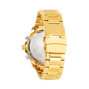 Reloj Naviforce NF9138M Doble Hora Color Oro