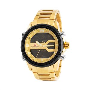 Reloj Naviforce NF9138M Doble Hora Color Oro