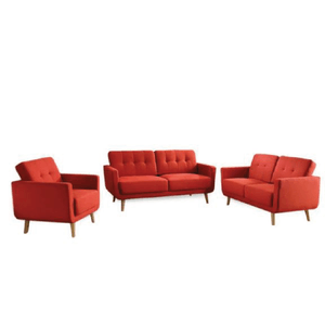 Juego de Sala Vintage 3 2 1 Faith Rojo