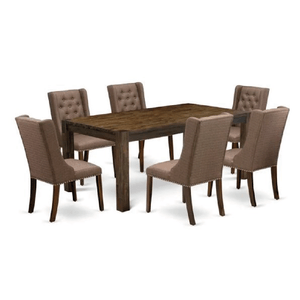 Juego de Comedor 6 Sillas Olivia Marrón