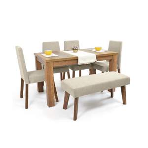 Juego de Comedor 6 Sillas Tracy Beige