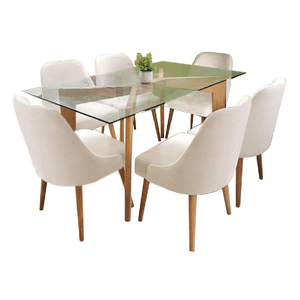 Juego de Comedor 6 Sillas Navarro Taupe