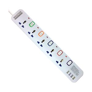 Supresor de Picos Westor Wt-295usb 5 Salidas + 4 Puertos Usb