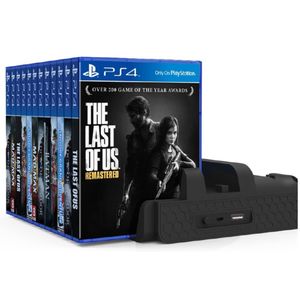 Base PS4 Slim / Pro 4 en 1 Stand, Cargador Mandos, Cooler, Portajuegos