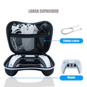 Kit 6 en 1 para Mando PS5 Case Rígido con Estuche y 4 Grips íplay