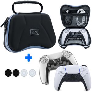 Kit 6 en 1 para Mando PS5 Case Rígido con Estuche y 4 Grips íplay