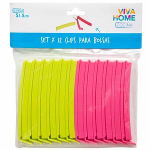 Set de Clips para Bolsas VIVA HOME 12un