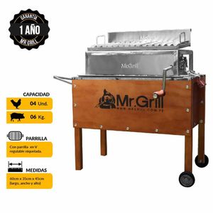 Caja China MR GRILL Mediana Junior con Parrilla Regular