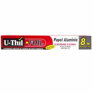 Papel aluminio U-THIL Rollo 8m x 30cm Caja
