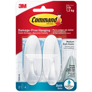 Gancho para Baño COMMAND Diseño Blíster 1un