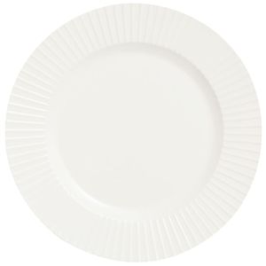 Plato Tendido VIVA HOME Porcelana Blanco Rayas
