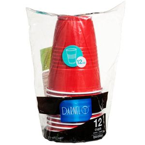 Vaso DARNELL PERU Rojo Vivo 12Oz Paquete 12un