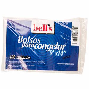 Bolsas conservadoras BELL'S Para congelar 9x14 Paquete 100Un