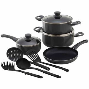Set de Ollas VIVA HOME Aluminio Gris 11pzas