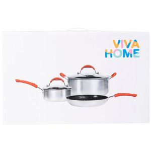 Juego de Ollas Aluminio VIVA HOME Caja 5un