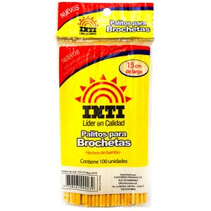 Brochetas INTI 15cm Paquete 100un