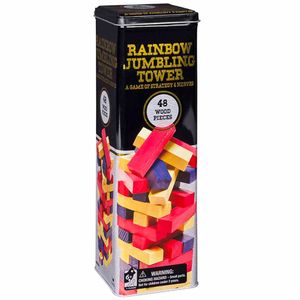 Juego de Mesa SUCKOT Torre del Arcoiris 48 Bloques de Madera