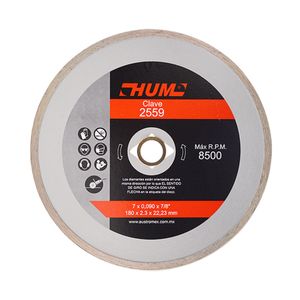 Disco Diamantado Continuo Hum Austromex 7" (175 Mm) 0.08" (2 Mm)