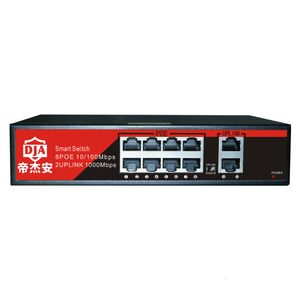Switch Poe DJA 1010GB Gigabit 10 Puertos Metálico